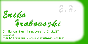 eniko hrabovszki business card